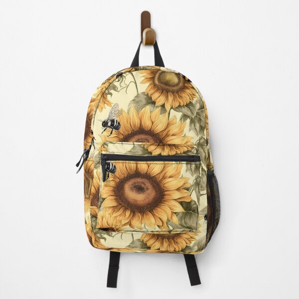 Item preview, Vintage Sunflower & Bee Pattern Artwork designed and sold by EnchantedPixel3.