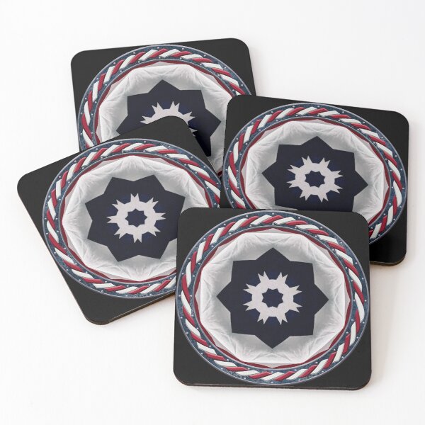 Item preview, Kaleidoscope July 4th Stars and Stripes in Celtic Circle Frame 56 designed and sold by Swabcraft.
