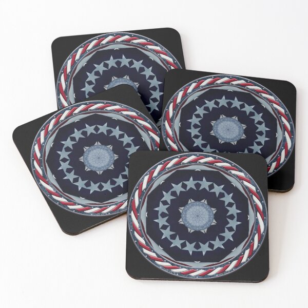 Item preview, Kaleidoscope July 4th Stars and Stripes in Celtic Circle Frame 57 designed and sold by Swabcraft.