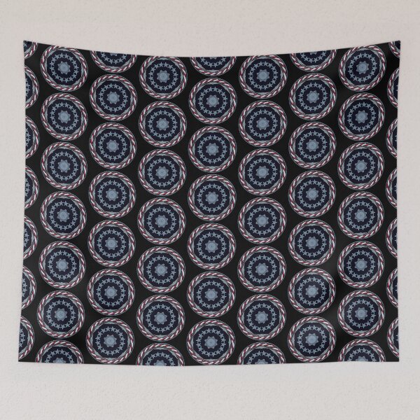 Item preview, Kaleidoscope July 4th Stars and Stripes in Celtic Circle Frame 57 designed and sold by Swabcraft.
