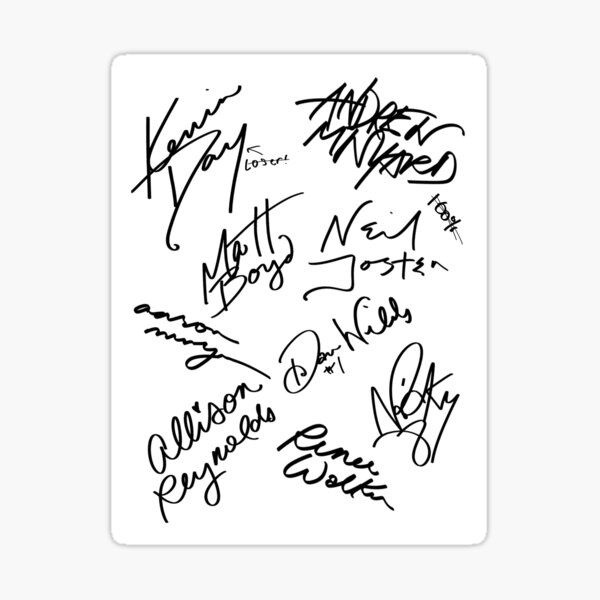 Item preview, the foxes’ autographs designed and sold by omgiavanna.