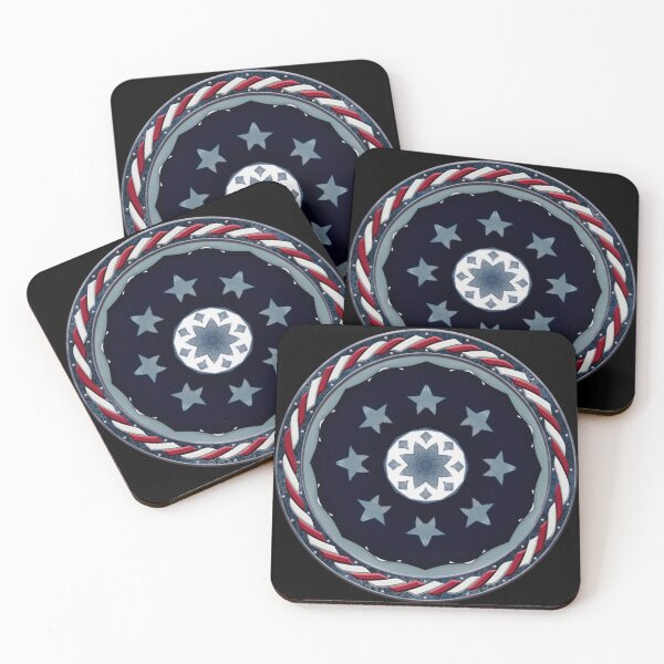 Item preview, Kaleidoscope July 4th Stars and Stripes in Celtic Circle Frame 58 designed and sold by Swabcraft.