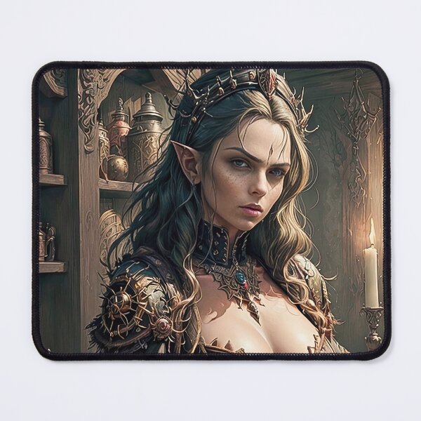 Item preview, Charlize inspired portrait as dark elf RPG #02 designed and sold by zotilus.