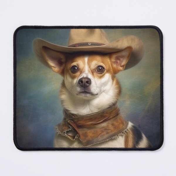Item preview, Charming Chihuahua: Cowboy-Inspired Oil Painting Style  Print" designed and sold by TheFunkyCryptid.