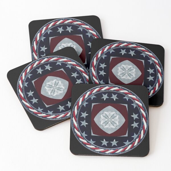Item preview, Kaleidoscope July 4th Stars and Stripes in Celtic Circle Frame 61 designed and sold by Swabcraft.