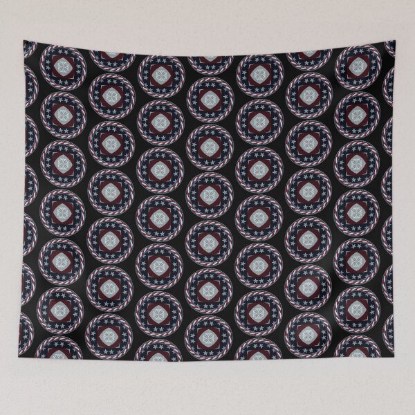 Item preview, Kaleidoscope July 4th Stars and Stripes in Celtic Circle Frame 61 designed and sold by Swabcraft.