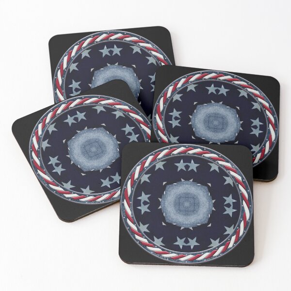 Item preview, Kaleidoscope July 4th Stars and Stripes in Celtic Circle Frame 63 designed and sold by Swabcraft.