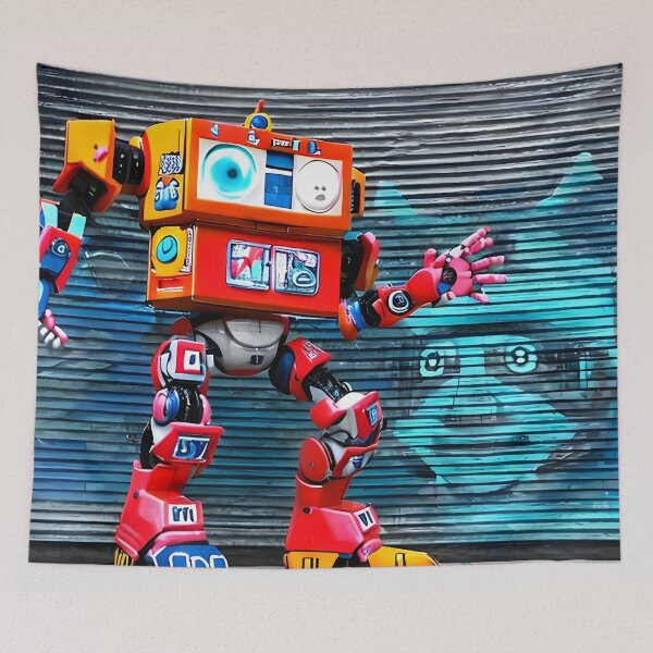 Item preview, A funky robot | graffiti aesthetic  designed and sold by spinolator.
