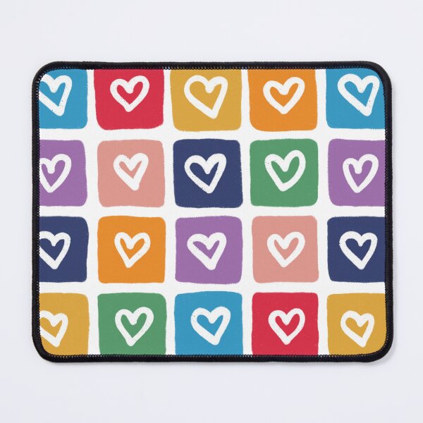 Item preview, Rainbow Heart Checker Pattern designed and sold by srsig designs.