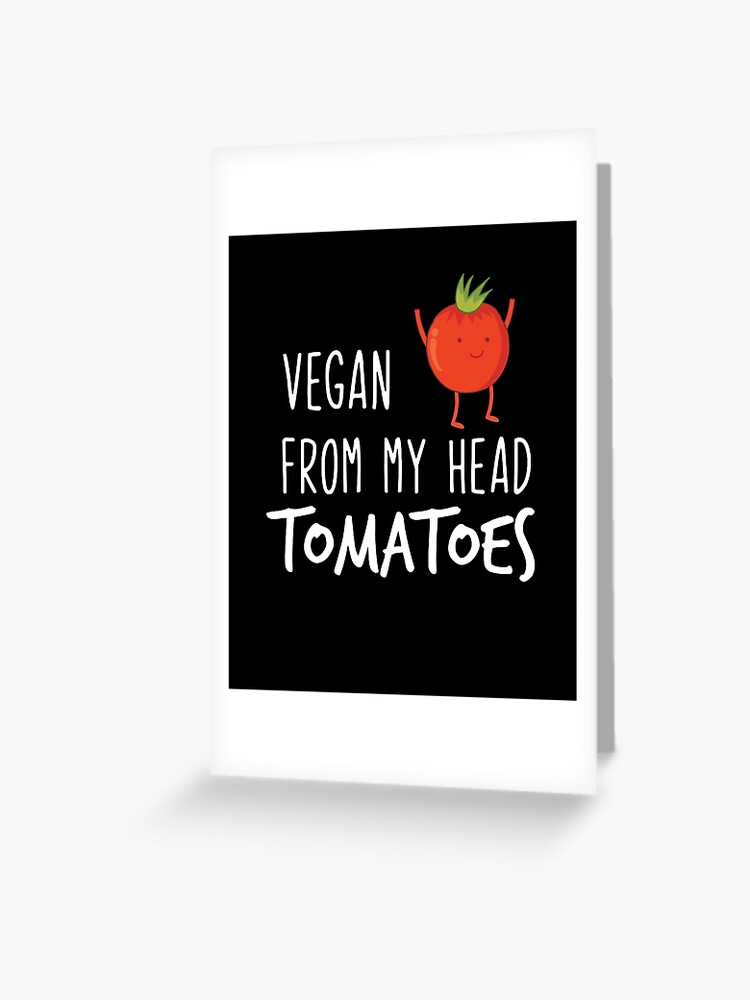Handpainted  I love being vegan from my head tomatoes  side plate