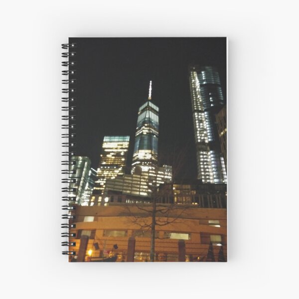 Street, City, Buildings, Photo, Day, Trees Spiral Notebook
