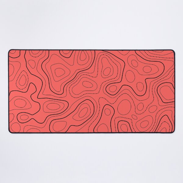 Item preview, Topography Pattern. Peach pink and Black color designed and sold by Aetherier.