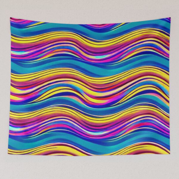 Item preview, Abstract Colorful Rainbow Wavy Pattern designed and sold by calibrit.