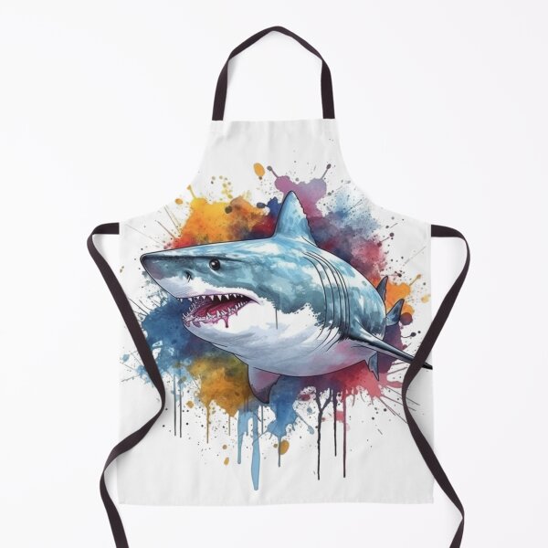 Item preview, Great white shark watercolor designed and sold by smartcreative24.