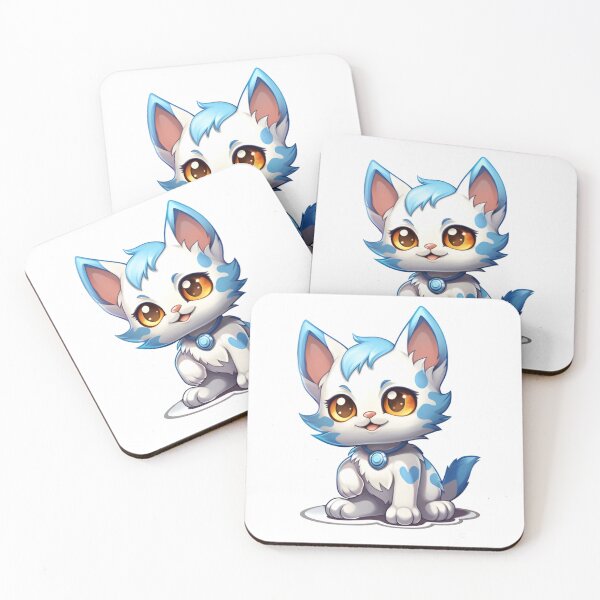 Item preview, blue kitty designed and sold by StickerFrenzy11.