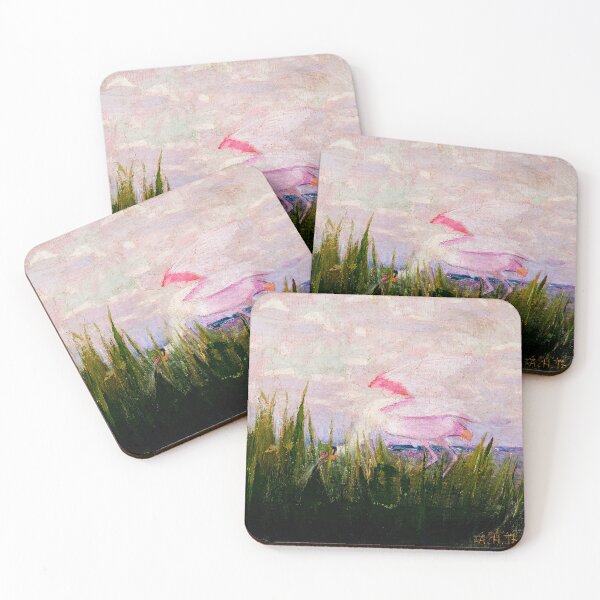 Item preview, Tropical Roseate Spoonbill Bird Study I designed and sold by KathteeDesign.