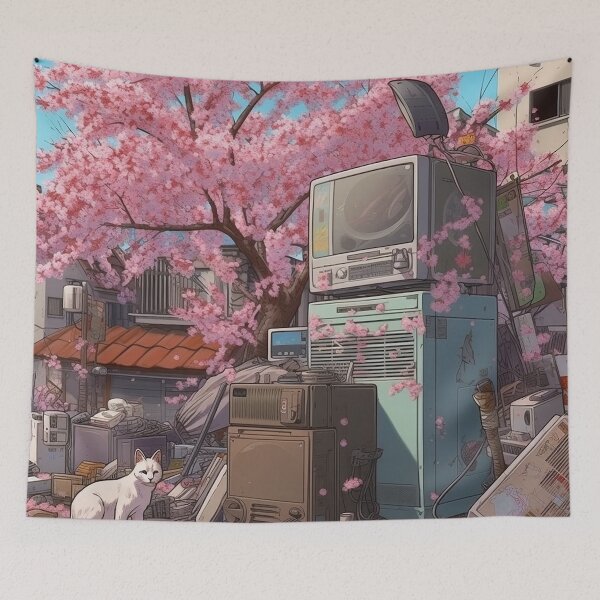 Item preview, Cats Anime Cherry Blossom designed and sold by HaydenlostOn.
