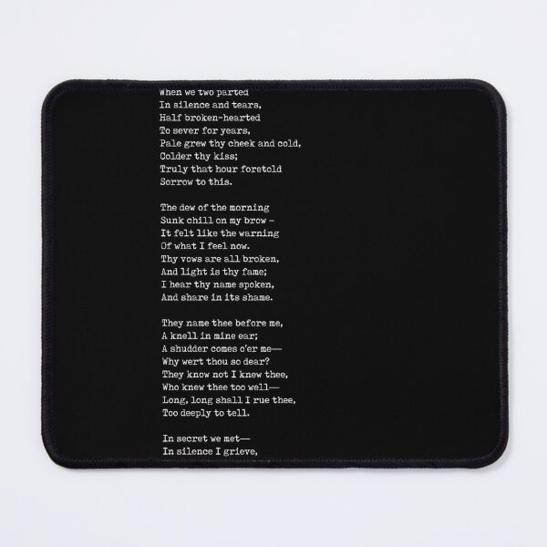 Item preview, When We Two Parted - Poem by George Gordon Byron - Literary Print - Typewriter 3 designed and sold by Studio Grafiikka.