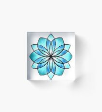 Cool Spectrum Mandala Acrylic Block