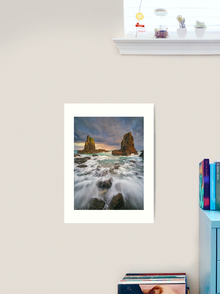 Thumbnail 1 of 3, Art Print, Cathedral Rocks, Kiama Downs, New South Wales, Australia designed and sold by Michael Boniwell.