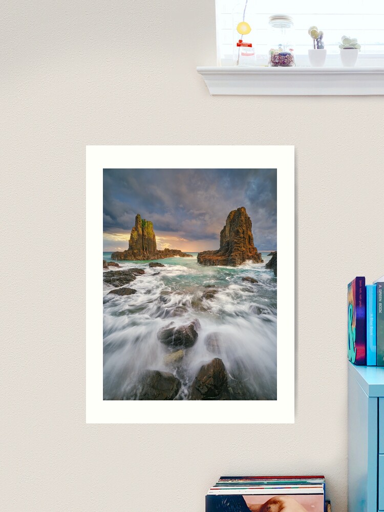 Thumbnail 1 of 3, Art Print, Cathedral Rocks, Kiama Downs, New South Wales, Australia designed and sold by Michael Boniwell.