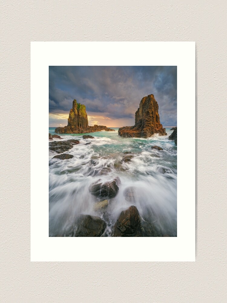 Thumbnail 2 of 3, Art Print, Cathedral Rocks, Kiama Downs, New South Wales, Australia designed and sold by Michael Boniwell.