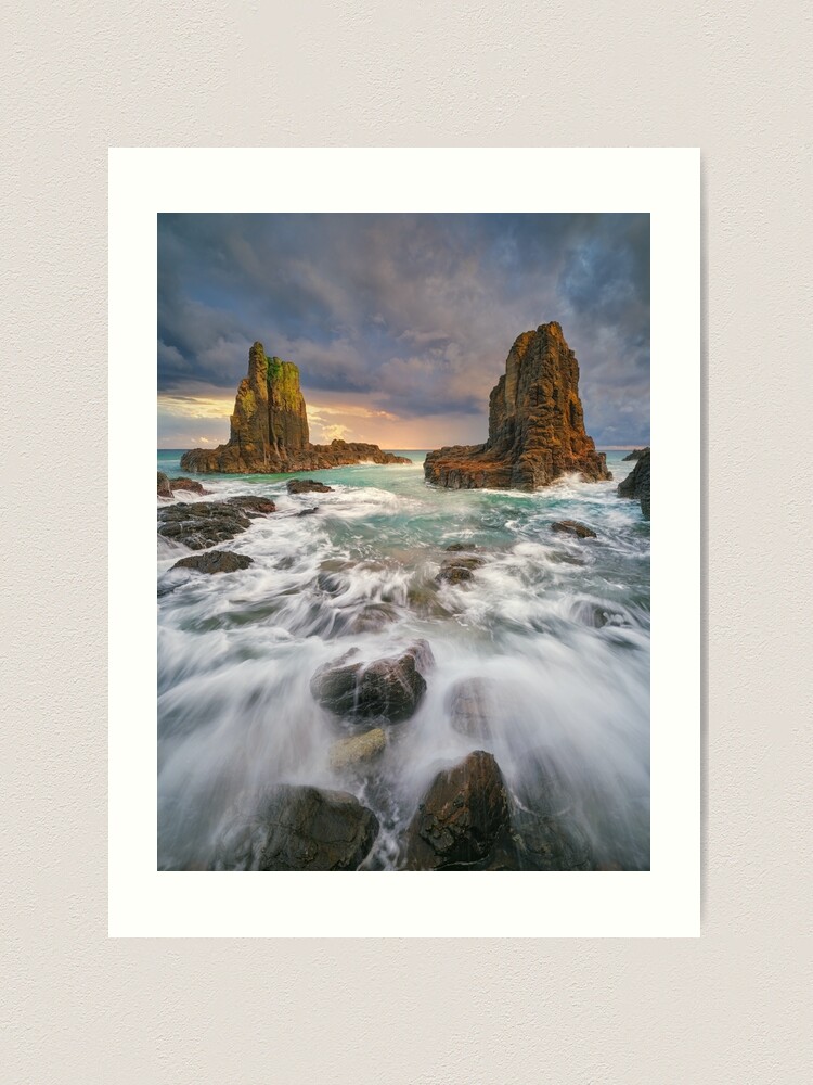 Thumbnail 2 of 3, Art Print, Cathedral Rocks, Kiama Downs, New South Wales, Australia designed and sold by Michael Boniwell.