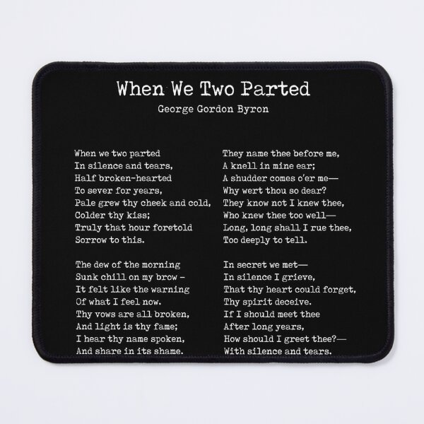 Item preview, When We Two Parted - Poem by George Gordon Byron - Literary Print - Typewriter 4 designed and sold by Studio Grafiikka.