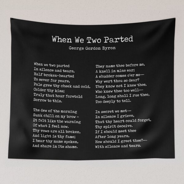 Item preview, When We Two Parted - Poem by George Gordon Byron - Literary Print - Typewriter 4 designed and sold by Studio Grafiikka.