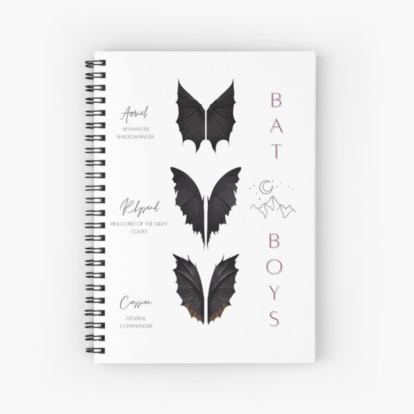 ACOTAR Bat Boys Cassian Rhysand Azreil Spiral Notebook
