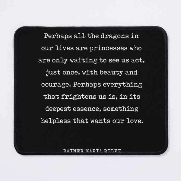 Item preview, Beauty, Courage and Love - Rainer Maria Rilke Quote - Typewriter Print 2 designed and sold by Studio Grafiikka.