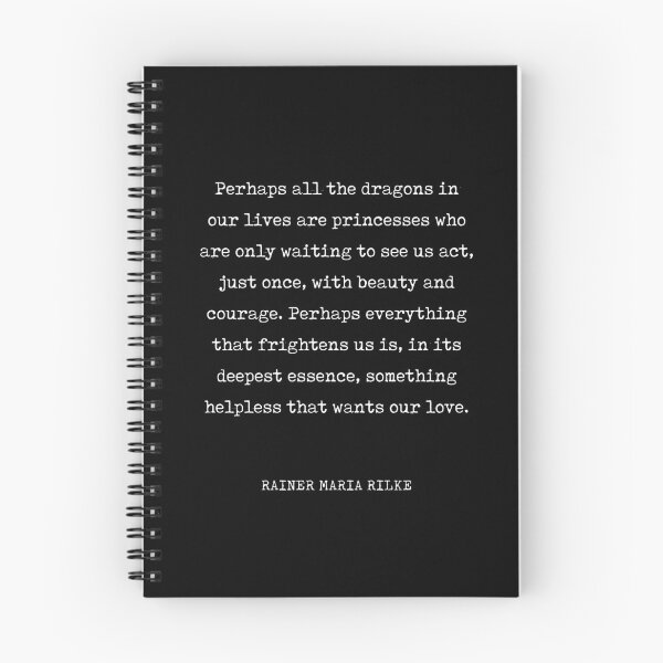 Item preview, Beauty, Courage and Love - Rainer Maria Rilke Quote - Typewriter Print 2 designed and sold by Studio Grafiikka.
