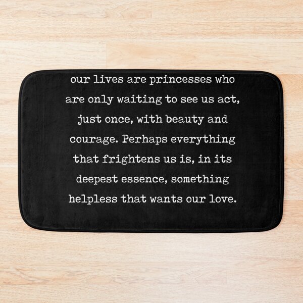 Item preview, Beauty, Courage and Love - Rainer Maria Rilke Quote - Typewriter Print 2 designed and sold by Studio Grafiikka.