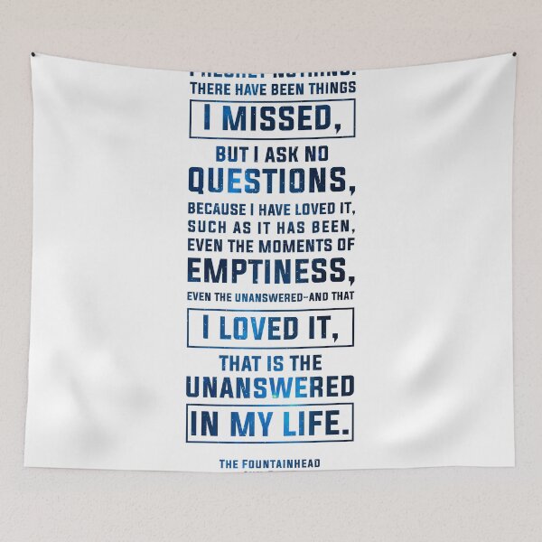 Item preview, I regret nothing - Ayn Rand, The Fountainhead - Typographic Quote Print 02 designed and sold by Studio Grafiikka.