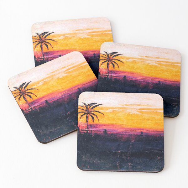 Item preview, Tropical Sunset Beach Scene Art designed and sold by KathteeDesign.