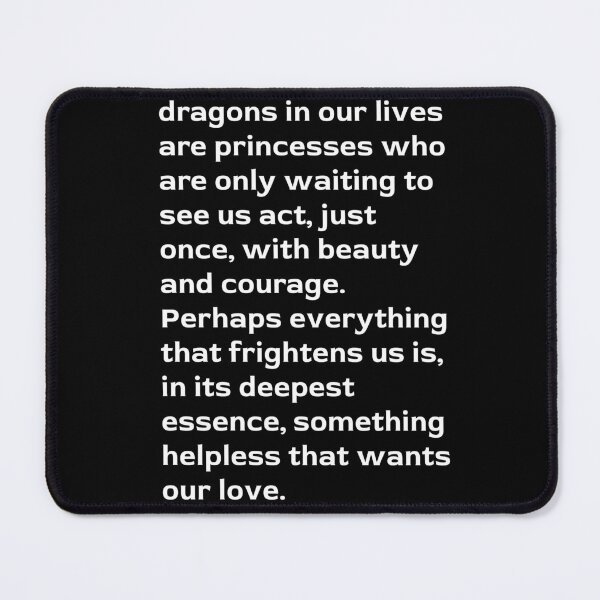 Item preview, Beauty, Courage and Love - Rainer Maria Rilke Quote - Typography Print 2 designed and sold by Studio Grafiikka.