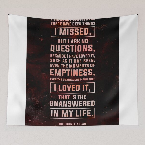 Item preview, I regret nothing - Ayn Rand, The Fountainhead - Typographic Quote Print 03 designed and sold by Studio Grafiikka.
