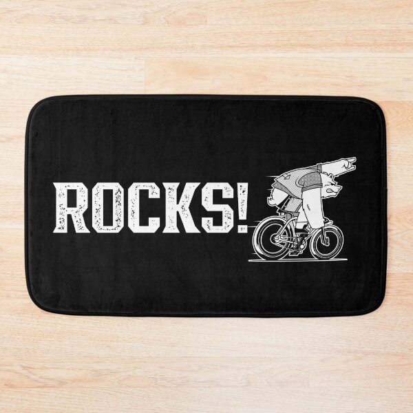 Item preview, Bear Cycling Rocks with rocking finger sign riding bicycle very fast designed and sold by activlifewear.