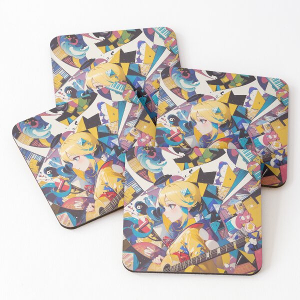 Item preview, abstract anime guitar girl poster art designed and sold by KawaiiCharms.
