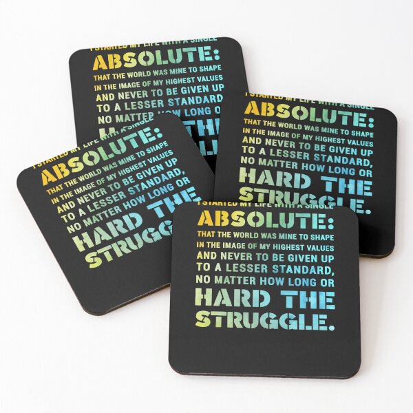 Item preview, I started my life with a single absolute - Ayn Rand - Atlas Shrugged Quote 01 - Typographic Print designed and sold by Studio Grafiikka.