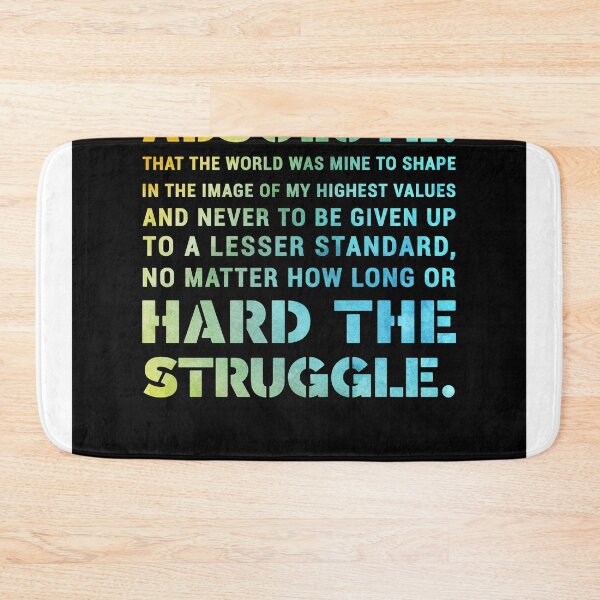 Item preview, I started my life with a single absolute - Ayn Rand - Atlas Shrugged Quote 01 - Typographic Print designed and sold by Studio Grafiikka.