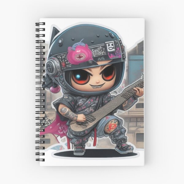 Item preview, Adorable kimono-clad ninja guitarist rocking the stage sticker and more. designed and sold by mefirefire.