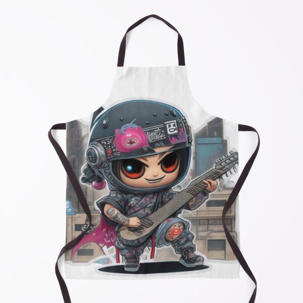 Item preview, Adorable kimono-clad ninja guitarist rocking the stage sticker and more. designed and sold by mefirefire.