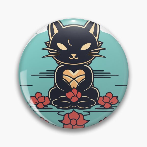 Item preview, cat ninja lotus designed and sold by MinimalAesthet.