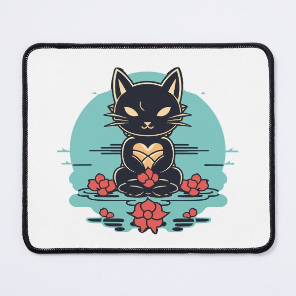 Item preview, cat ninja lotus designed and sold by MinimalAesthet.
