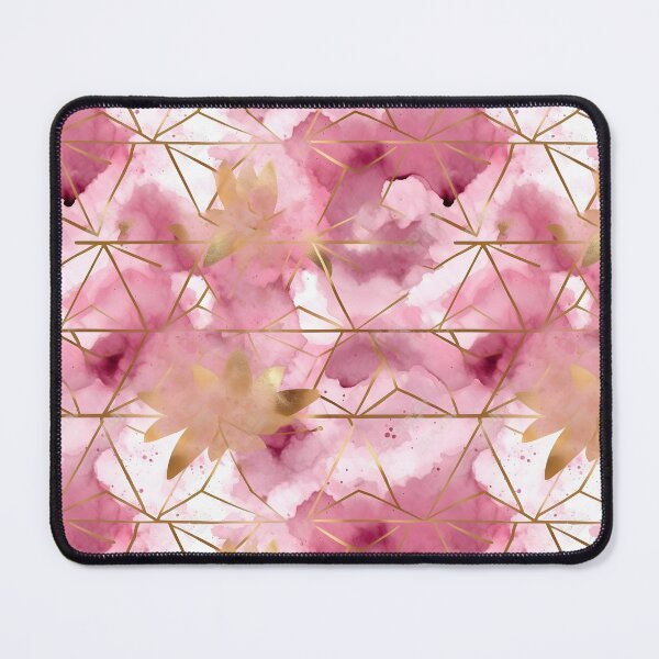 Item preview, Alcohol Ink Pink Asanoha Pattern Artwork designed and sold by EnchantedPixel3.