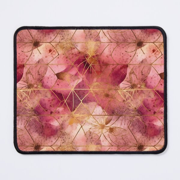 Item preview, Alcohol Ink Pink Asanoha Pattern Artwork designed and sold by EnchantedPixel3.