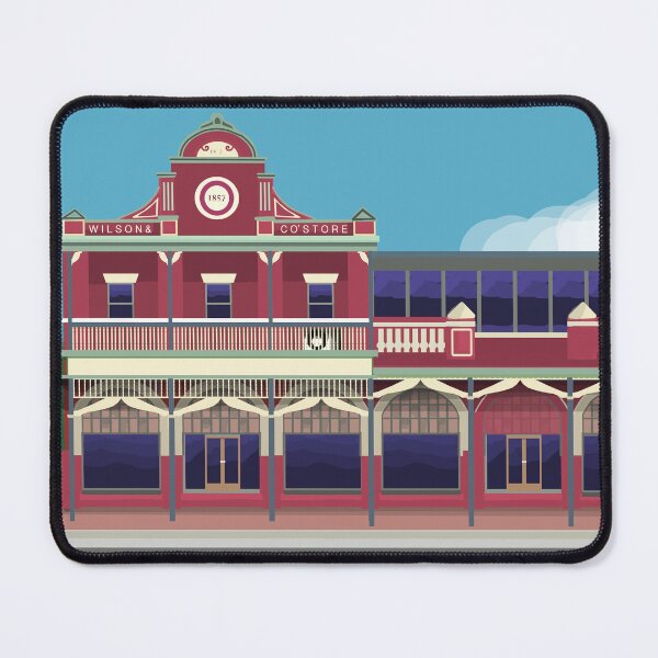 Item preview, Queen Street Berry Red Building Historic Architecture designed and sold by Donnahuntriss.