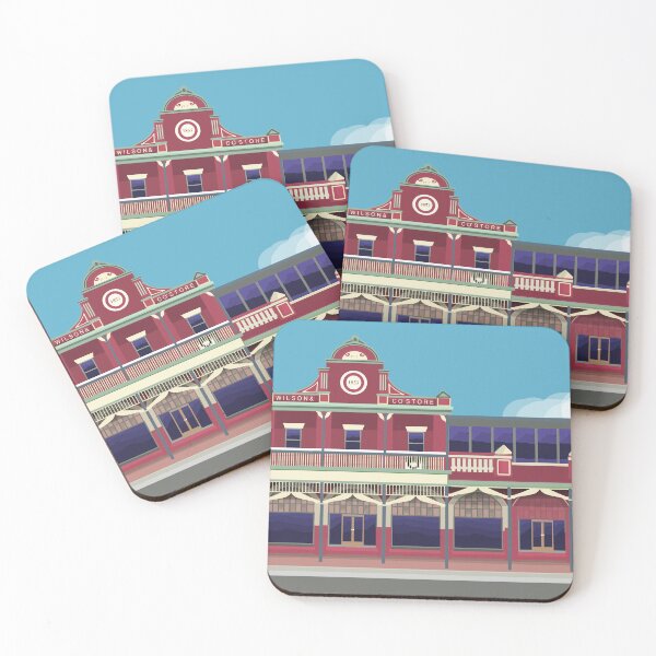 Item preview, Queen Street Berry Red Building Historic Architecture  designed and sold by Donnahuntriss.