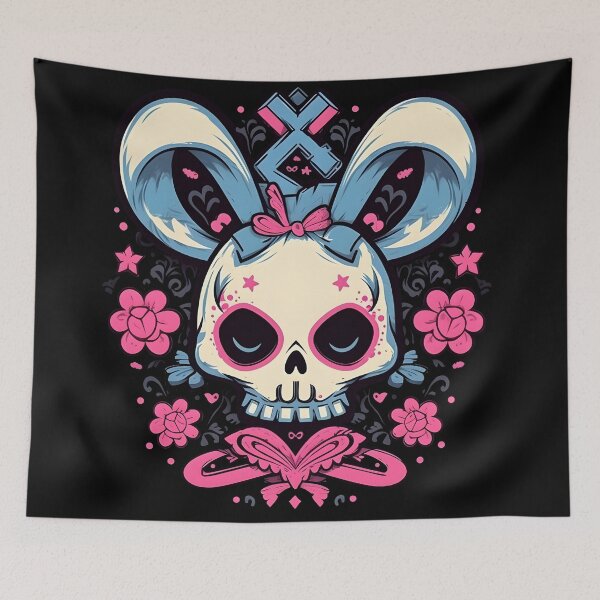 Item preview, Deth Metal Bunny Rabbit, Rabbit Skull designed and sold by TheeDigitalDen.